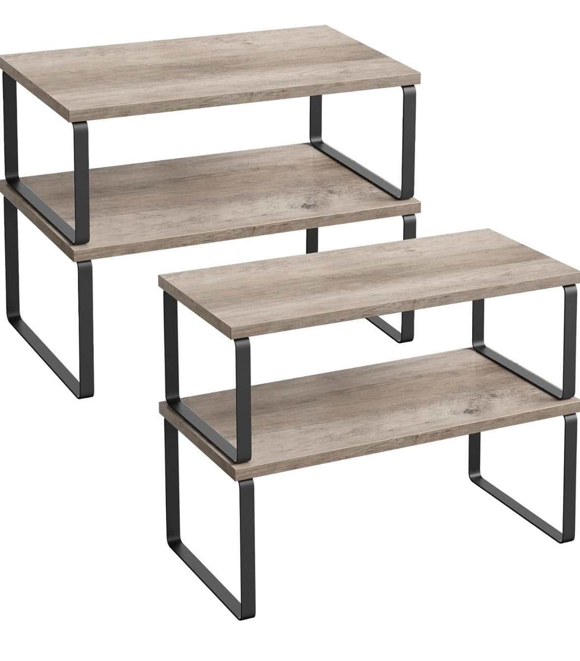 4-Piece Expandable Cabinet & Countertop Organizer Shelf Set