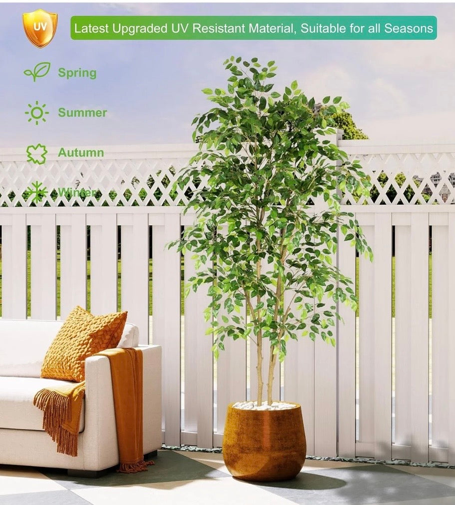 Nafresh 6-Foot Artificial Ficus Tree with Pot