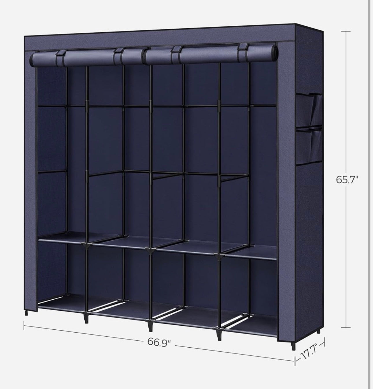 SONGMICS 4-Tier Portable Closet Organizer