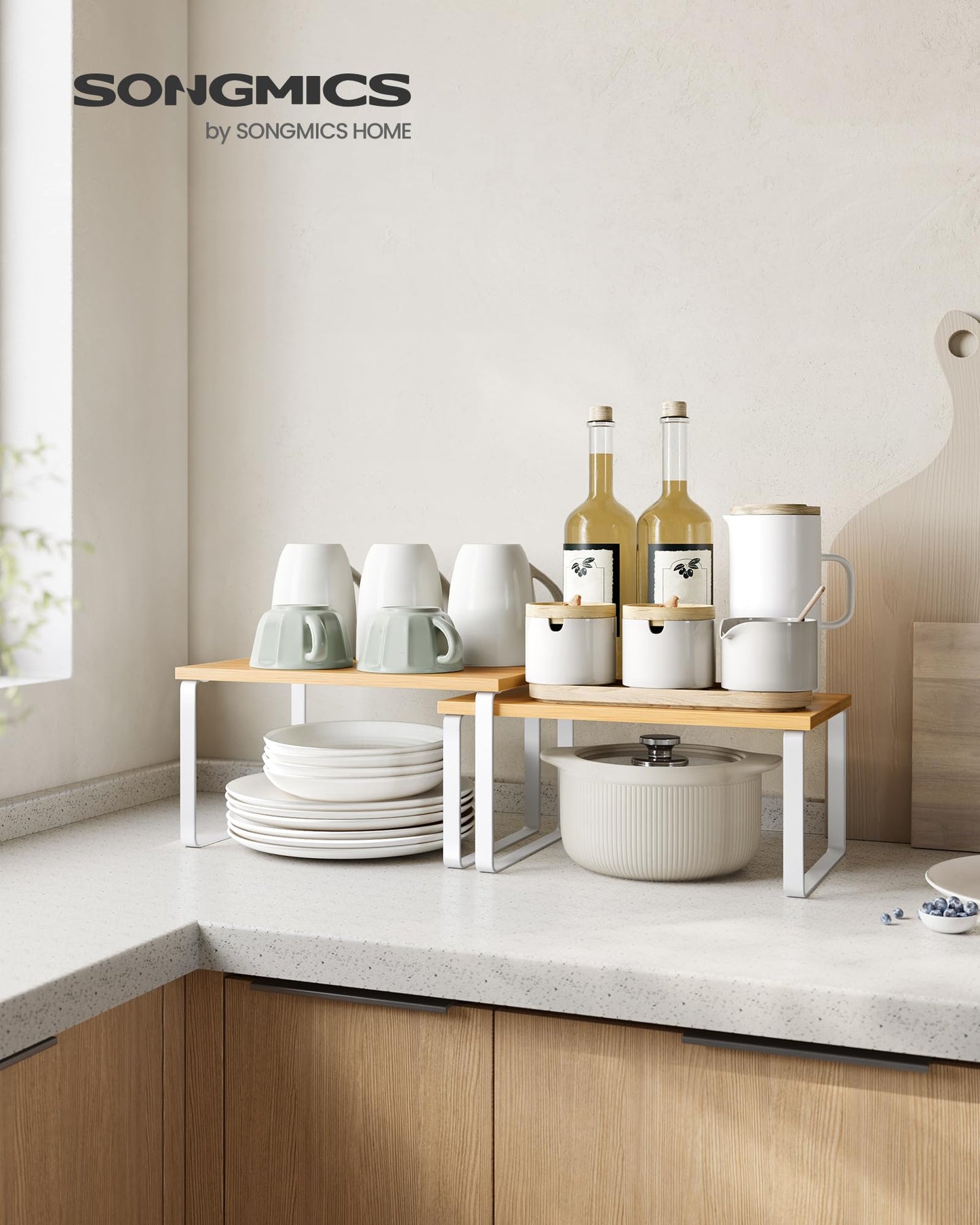 Expandable Kitchen Counter Organizer Shelves