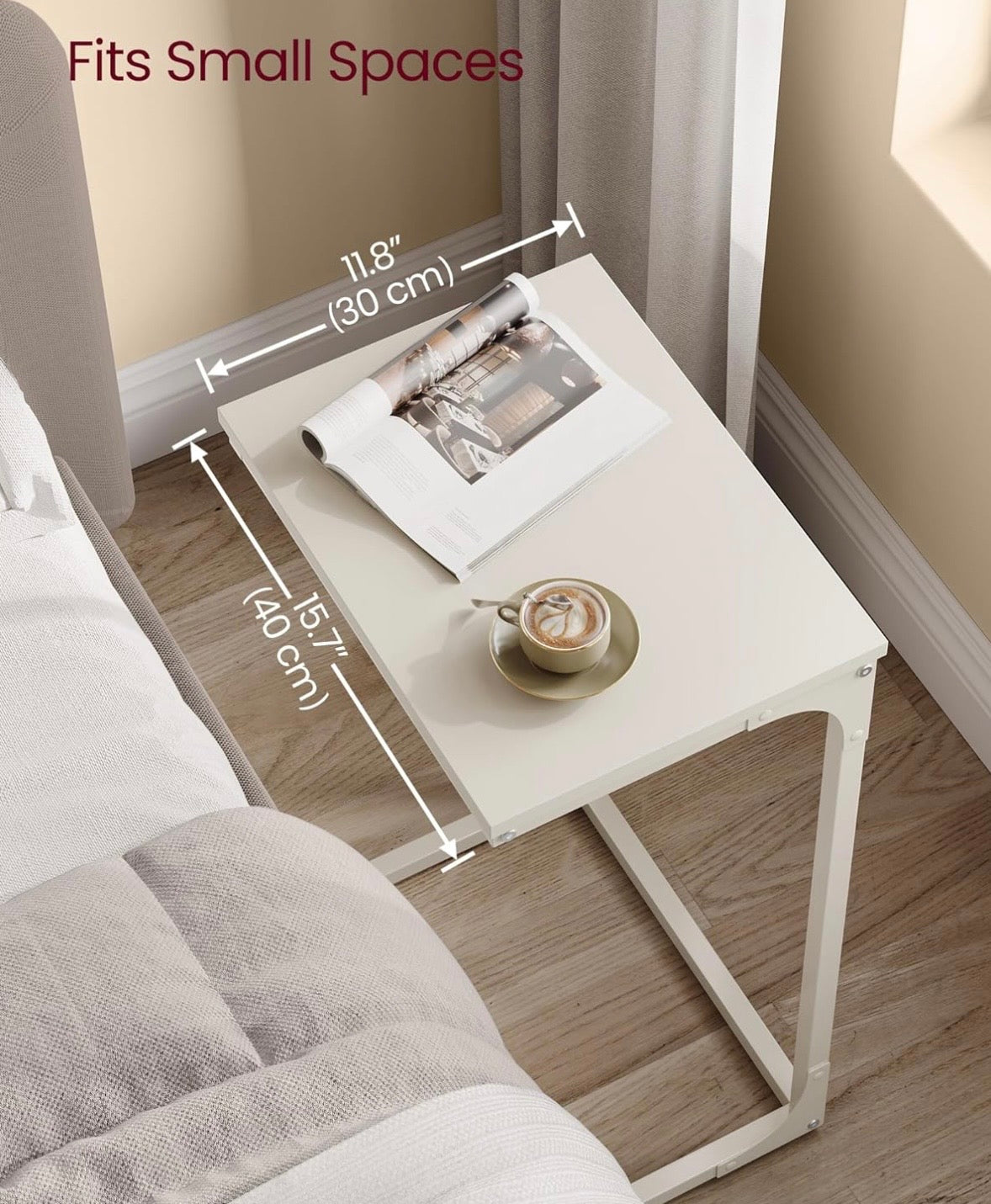 VASAGLE C-Shaped Side Table