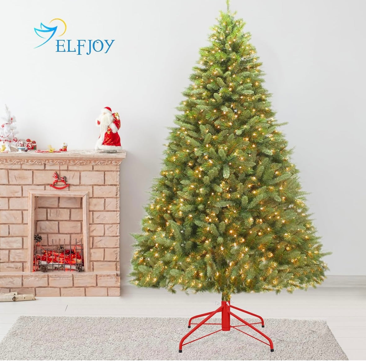 Metal Christmas Tree Stand — Folding 4-Leg Design for 5–8 ft Artificial Trees