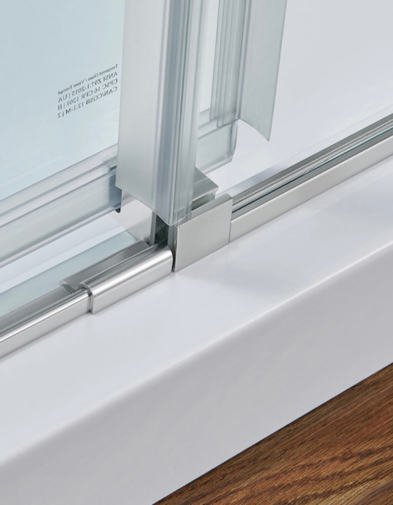 OVE Decors Venice 60” Frameless Sliding Glass Shower Door – Chrome Finish