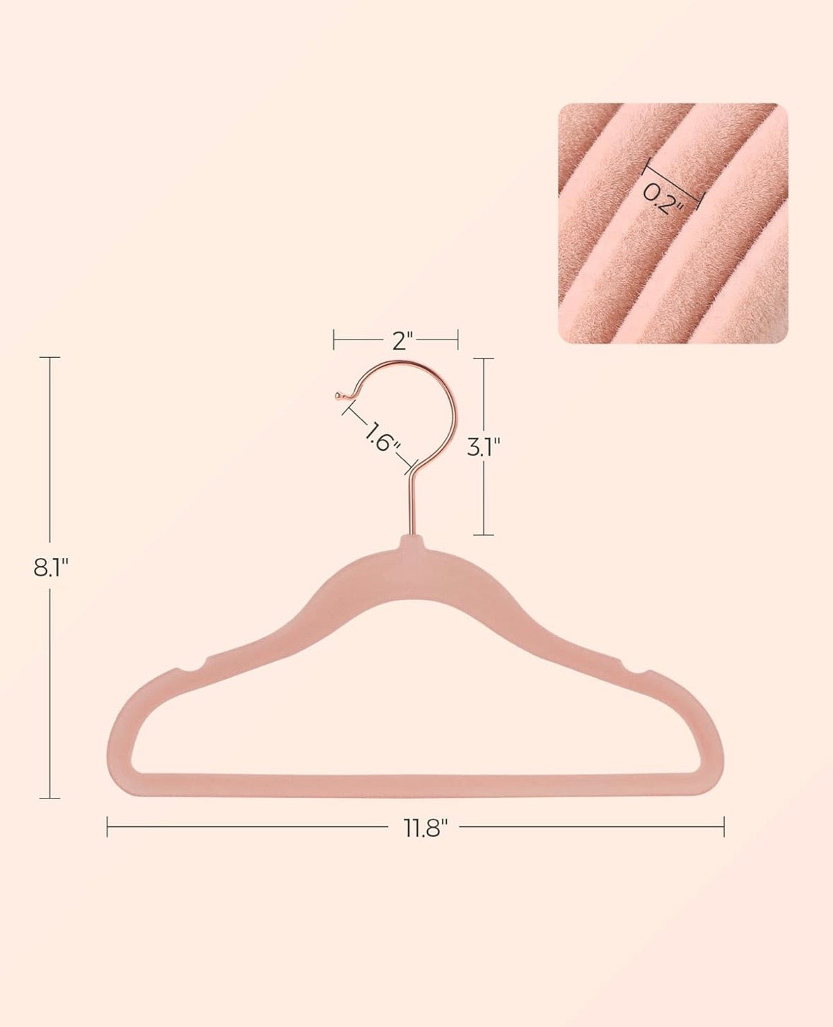 SONGMICS Kids Velvet Hangers