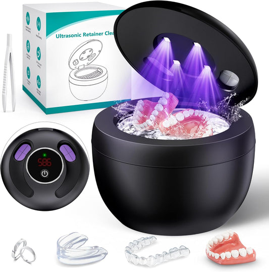 Ultrasonic Retainer Cleaner – 45kHz – 200ml – Black