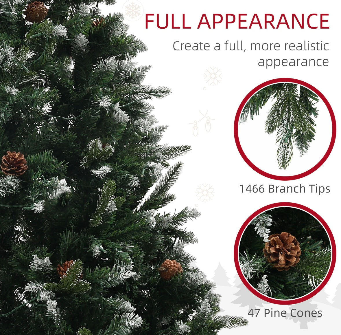 7-ft Pre-Lit LED Artificial Christmas Tree – 11 Lighting Modes | Warm & Color Options | Flame-Retardant Branches | Steel Stand