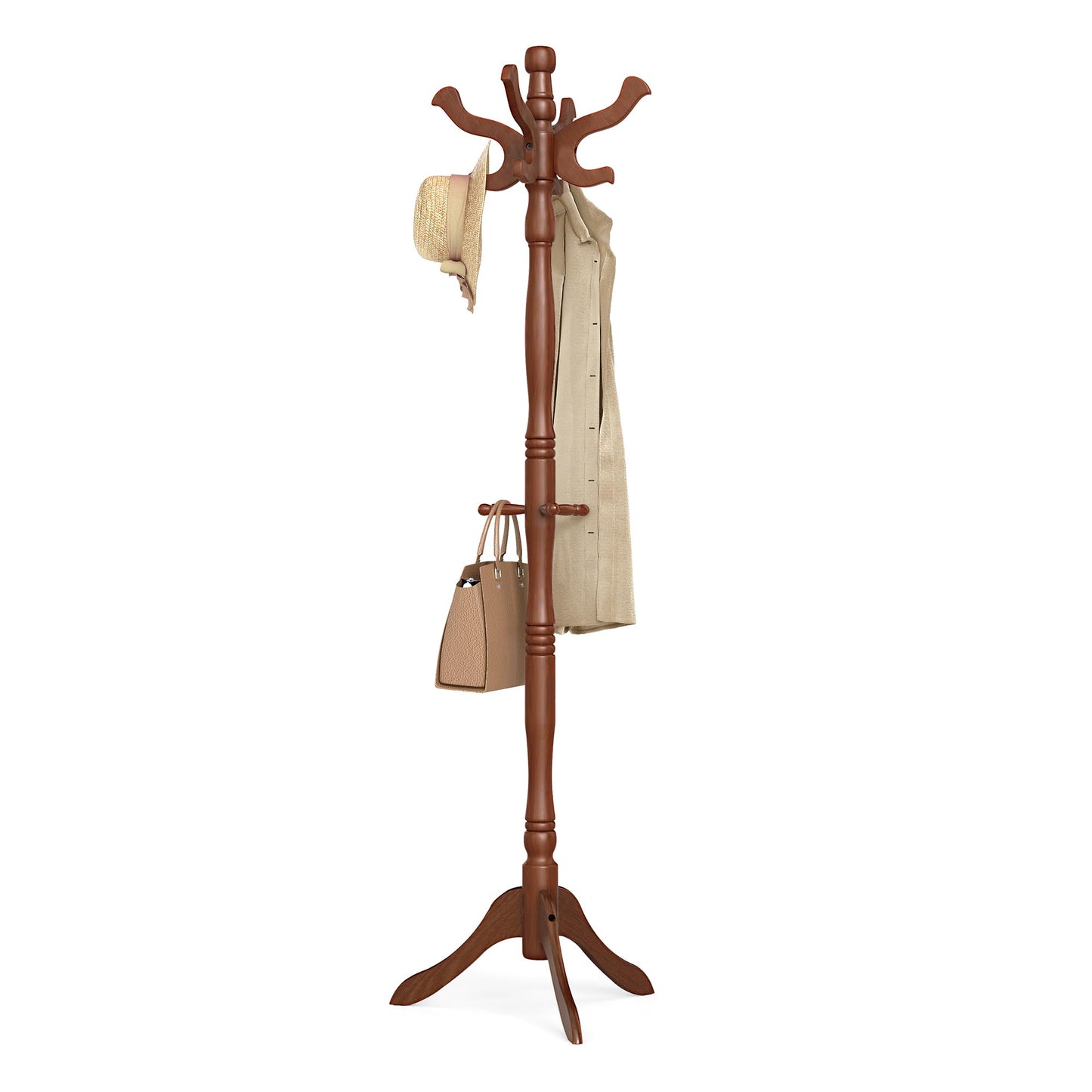 VASAGLE Solid Wood Coat Rack
