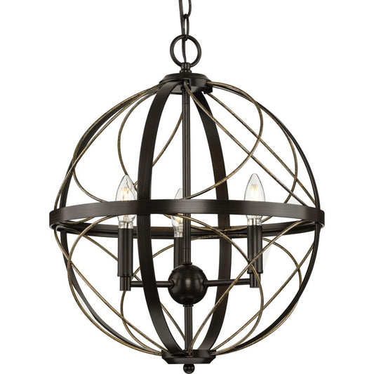 Progress Lighting Antique Bronze 3-Light Pendant