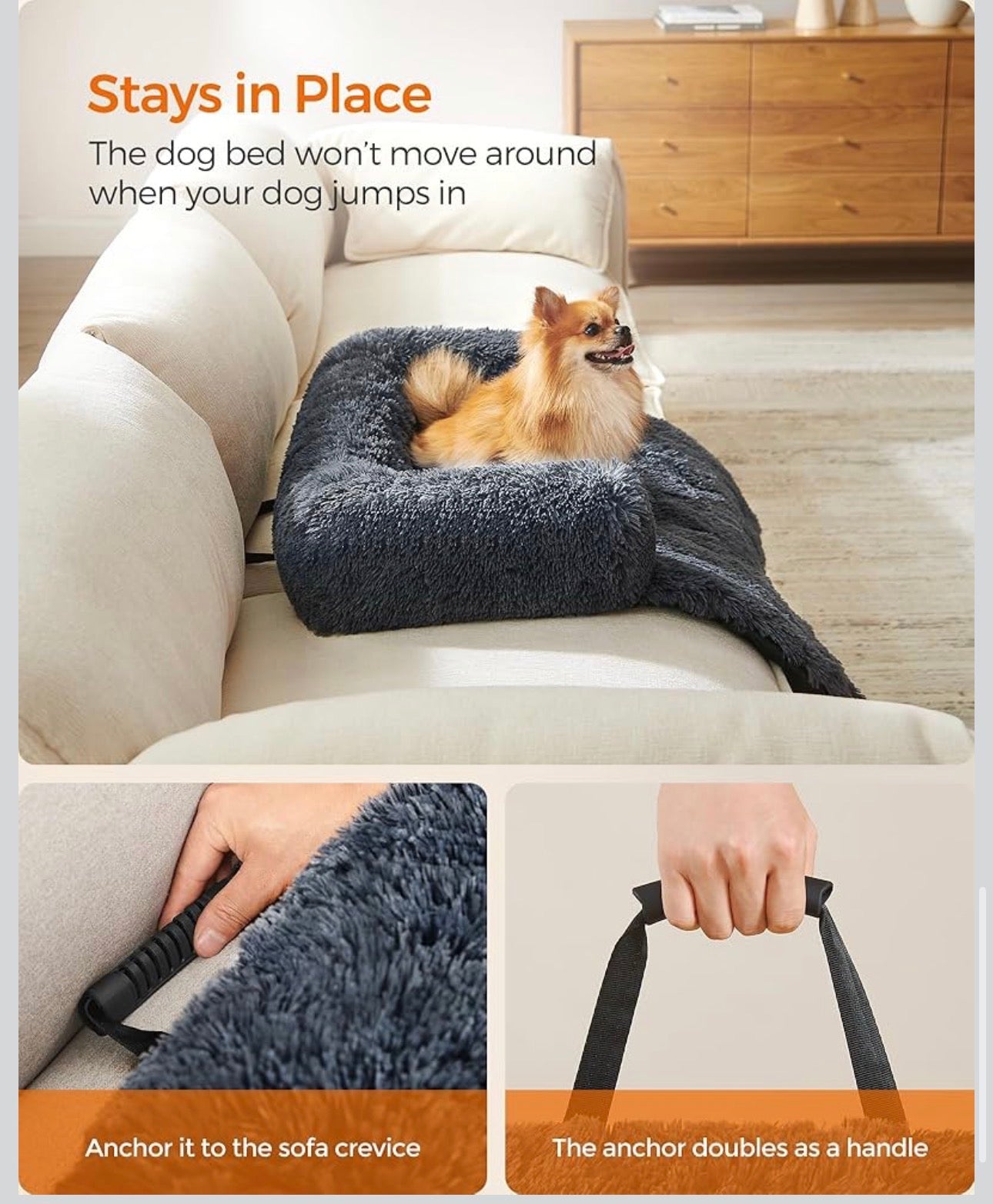 Feandrea Waterproof Dog Sofa Protector Bed