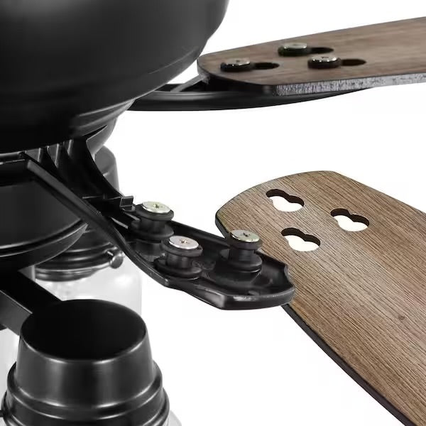 Hampton Bay Stoneridge 52” Matte Black Ceiling Fan