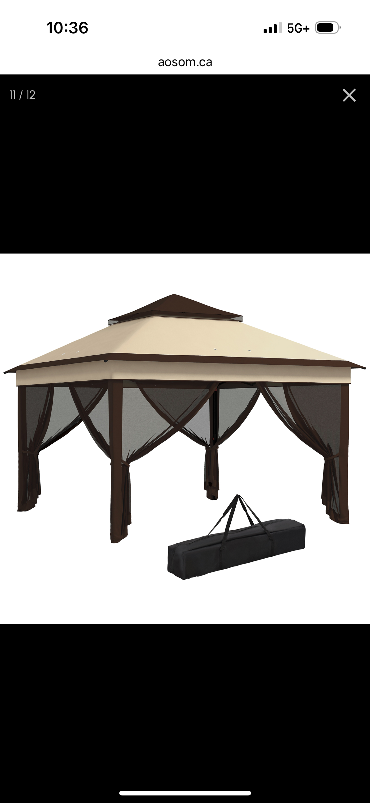 Outsunny 10×10 ft Pop-Up Gazebo Tent with Mesh Curtains — Adjustable Height, UV30+ Protection, and Carry Bag (Modern Grey)