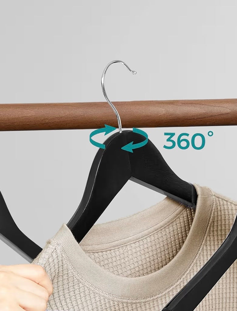 SONGMICS Wooden Clothes Hangers