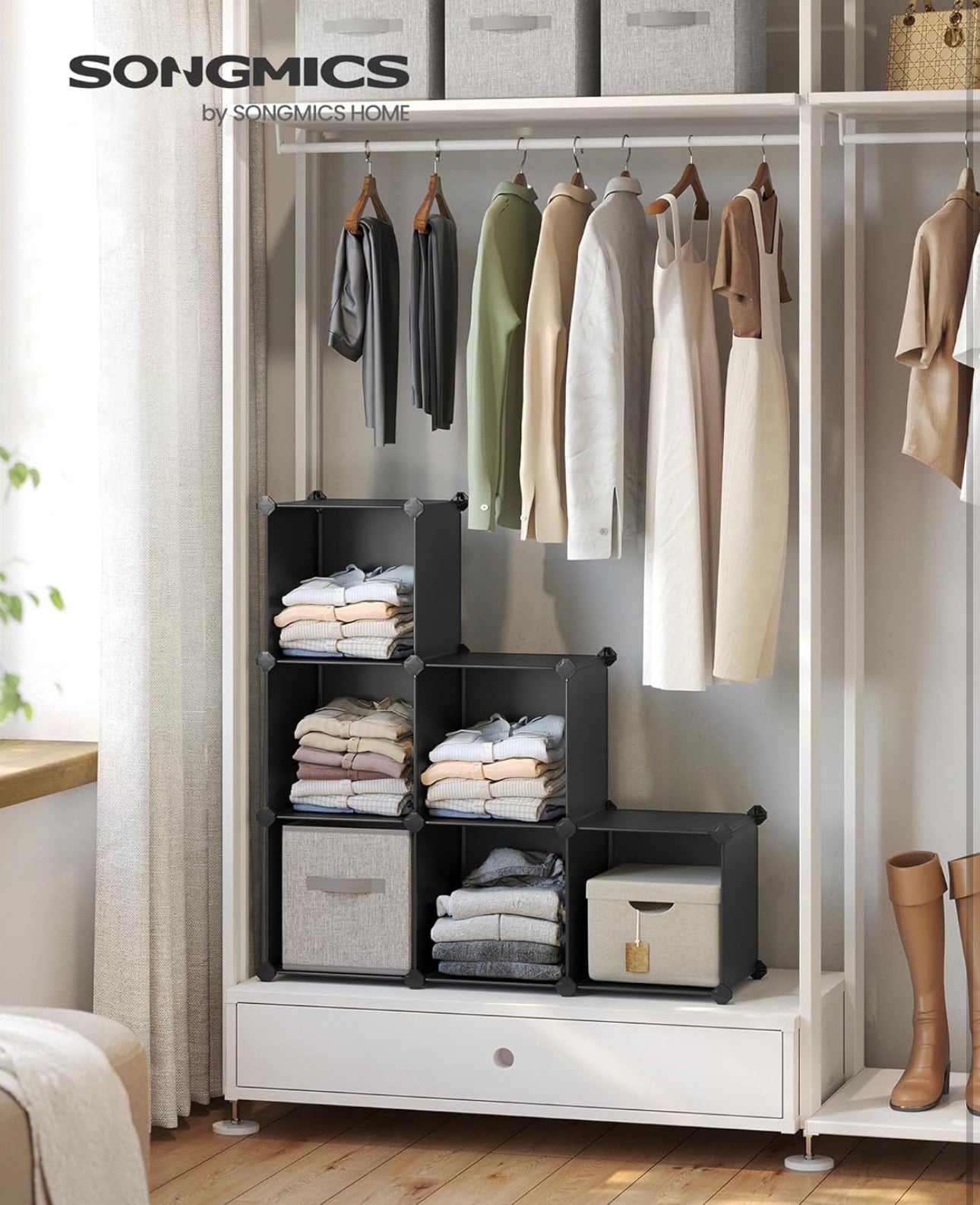 SONGMICS 6-Cube Modular Storage Organizer