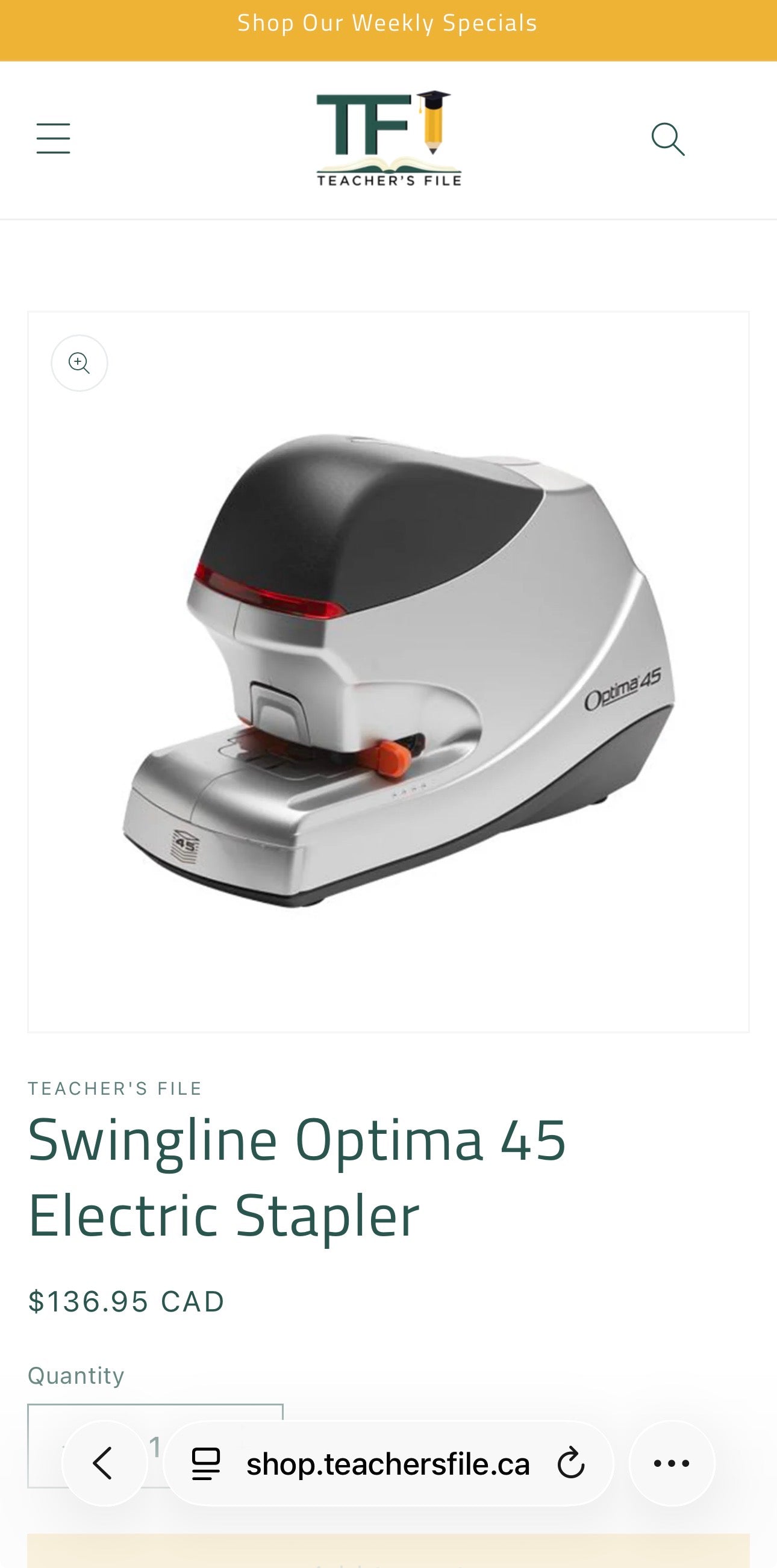 Swingline Automatic Heavy-Duty Stapler