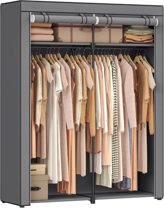 SONGMICS Portable Fabric Wardrobe Closet – Gray