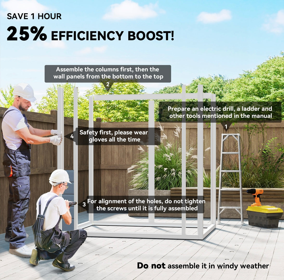 Outsunny Heavy-Duty Outdoor Storage Shed – Lockable | Ventilated | UV-Protected | Aluminum & PP Construction