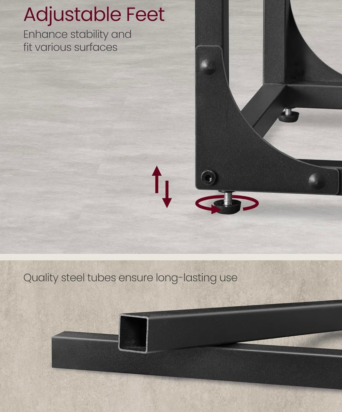 VASAGLE C-Shaped Side Table