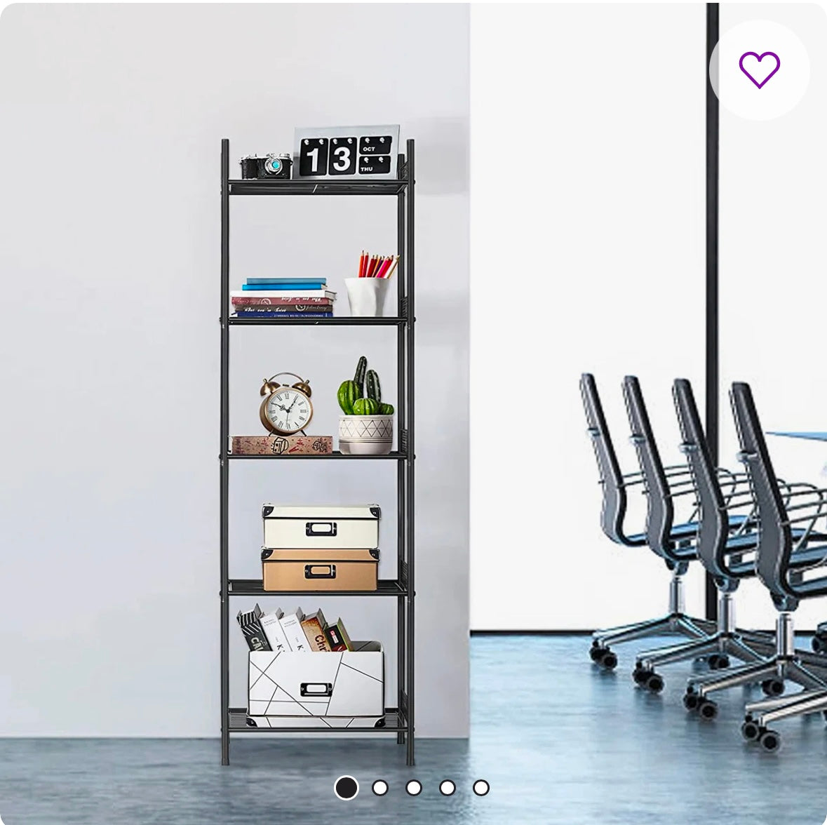 5-Tier Heavy-Duty Metal Storage Shelving Unit
