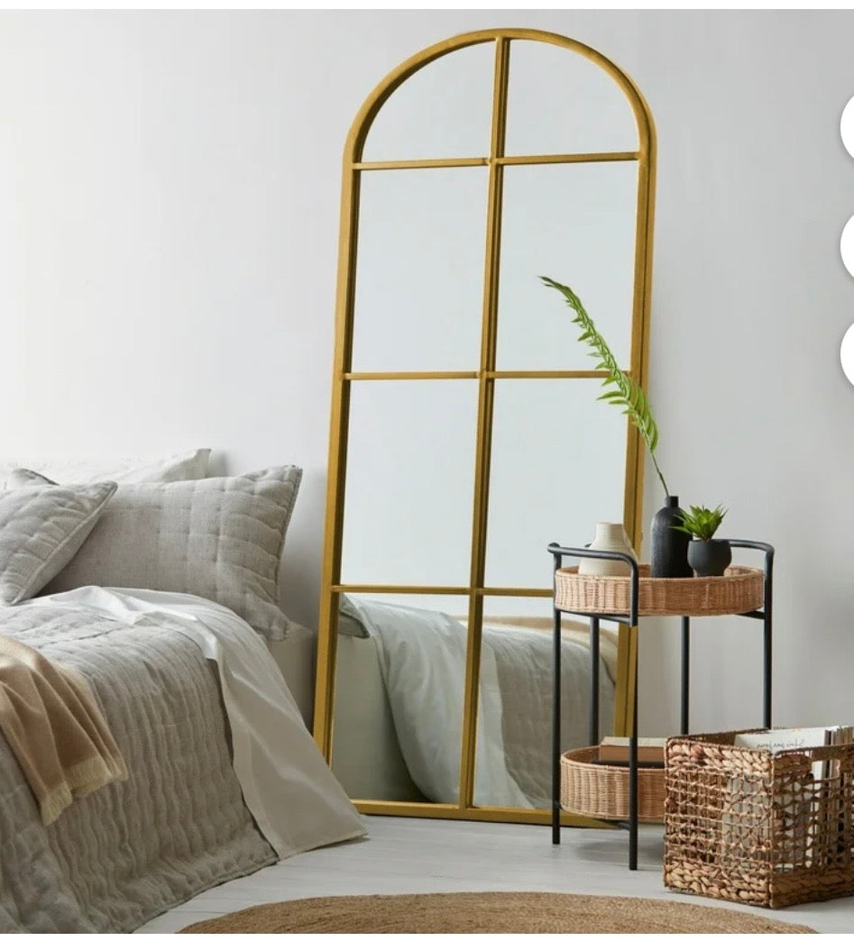 Arched Full-Length Metal Framed Mirror