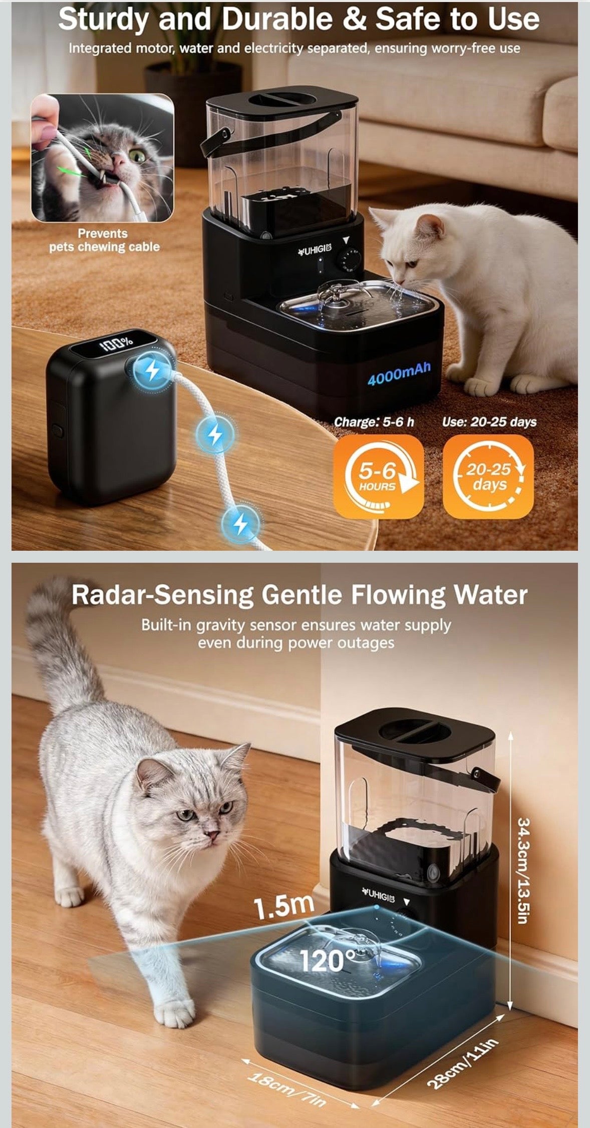 Smart Wireless Pet Water Fountain – 3L Capacity