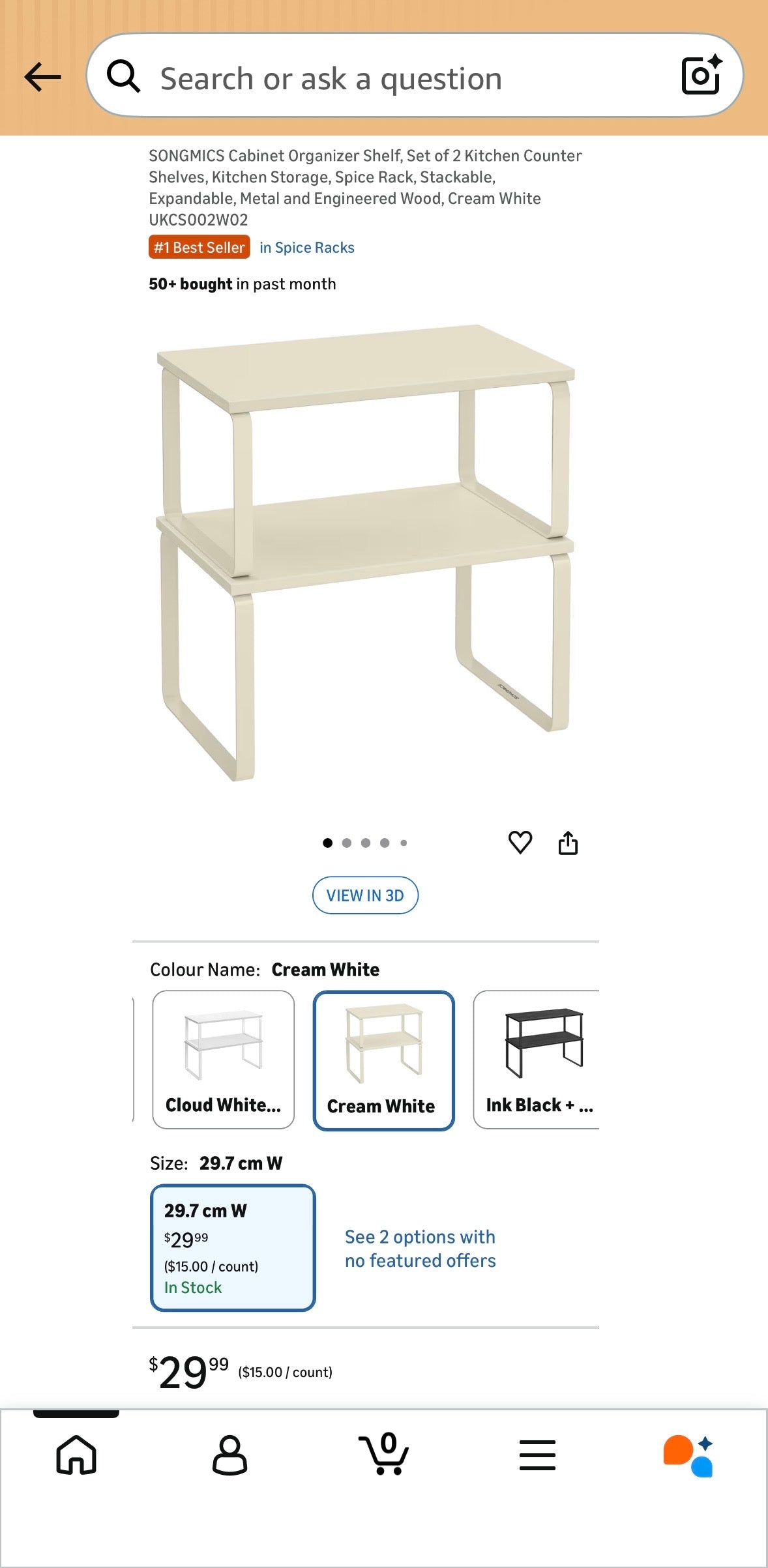 Expandable Countertop Shelf Organizer Set
