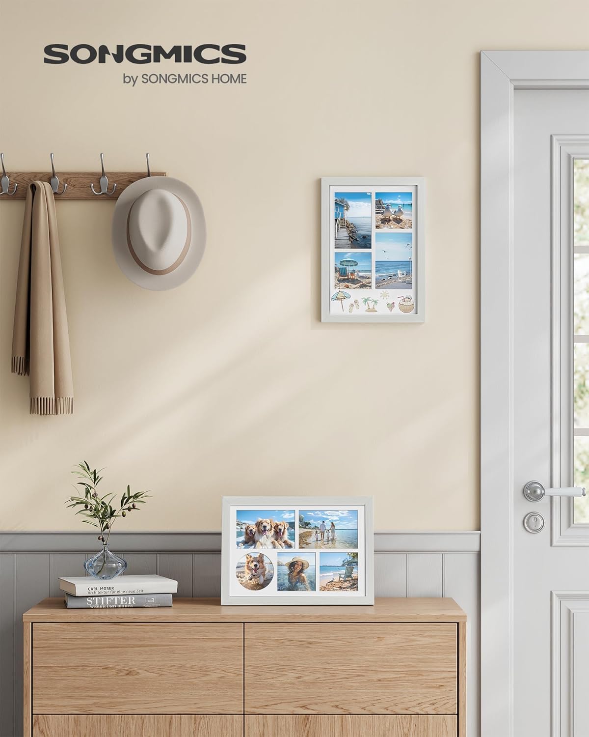 SONGMICS Collage Picture Frame – Rustic White