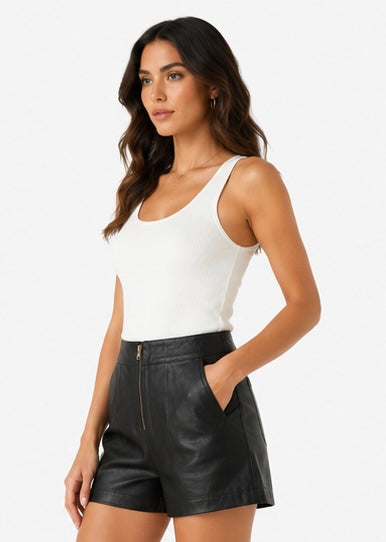 Women’s Genuine Leather Shorts - Size 13