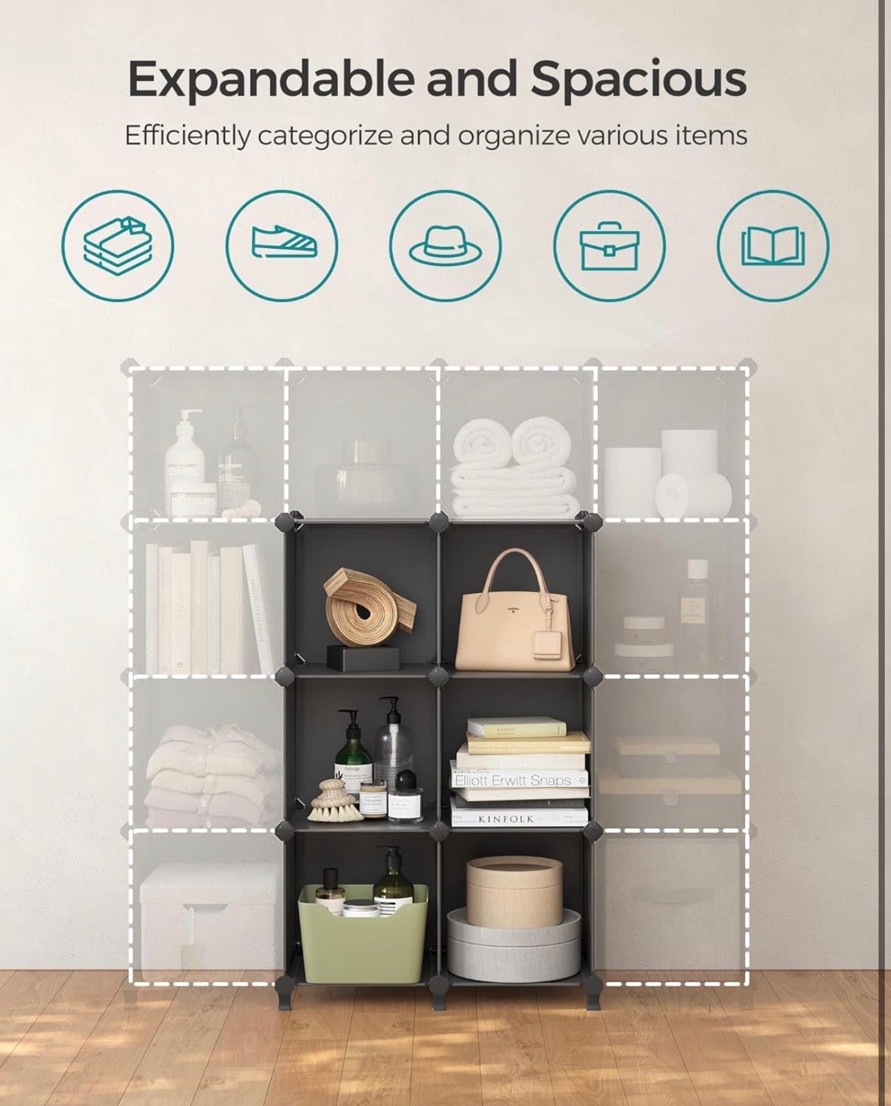 SONGMICS 6-Cube Modular Storage Organizer
