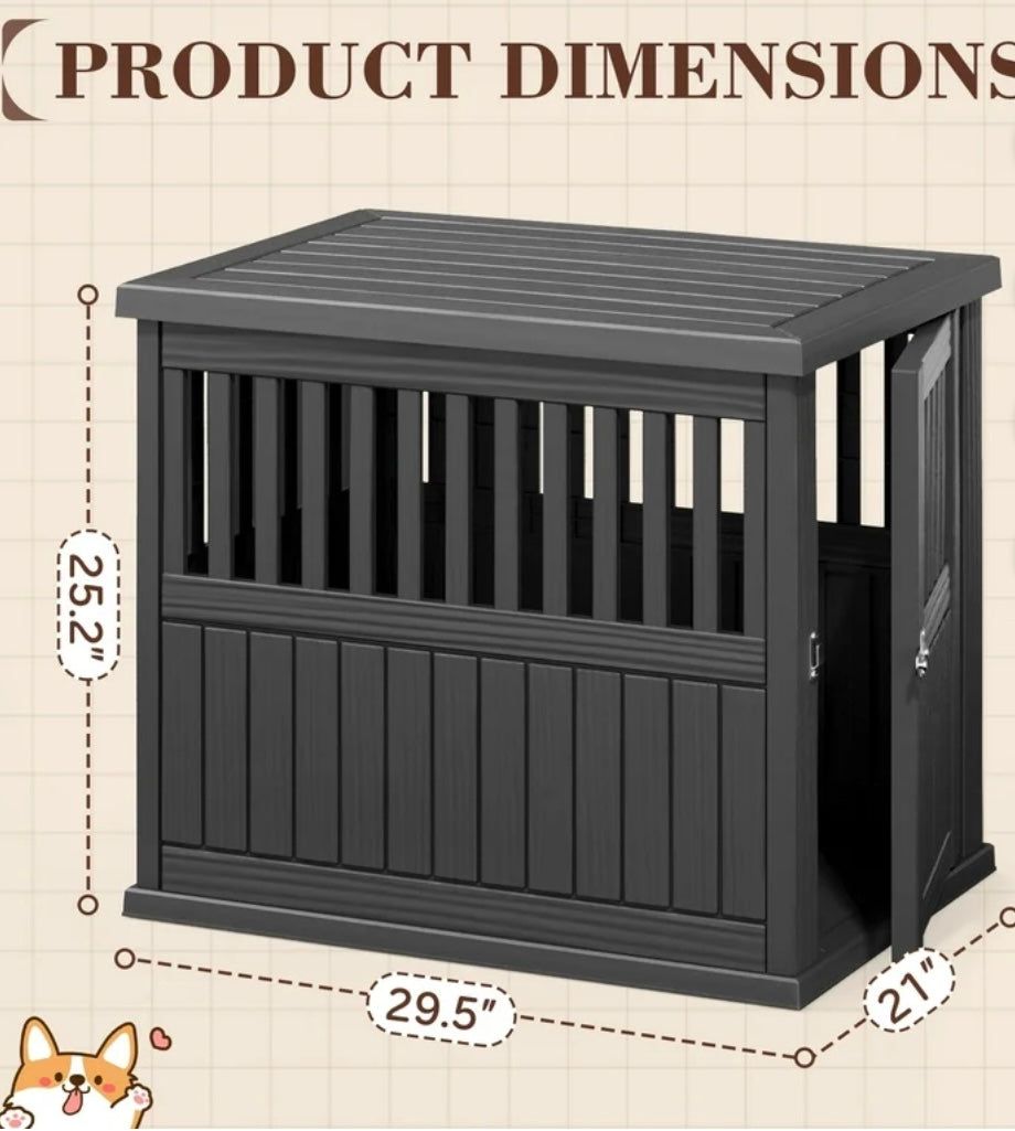Modern Dog Crate End Table – Decorative Pet Kennel Furniture