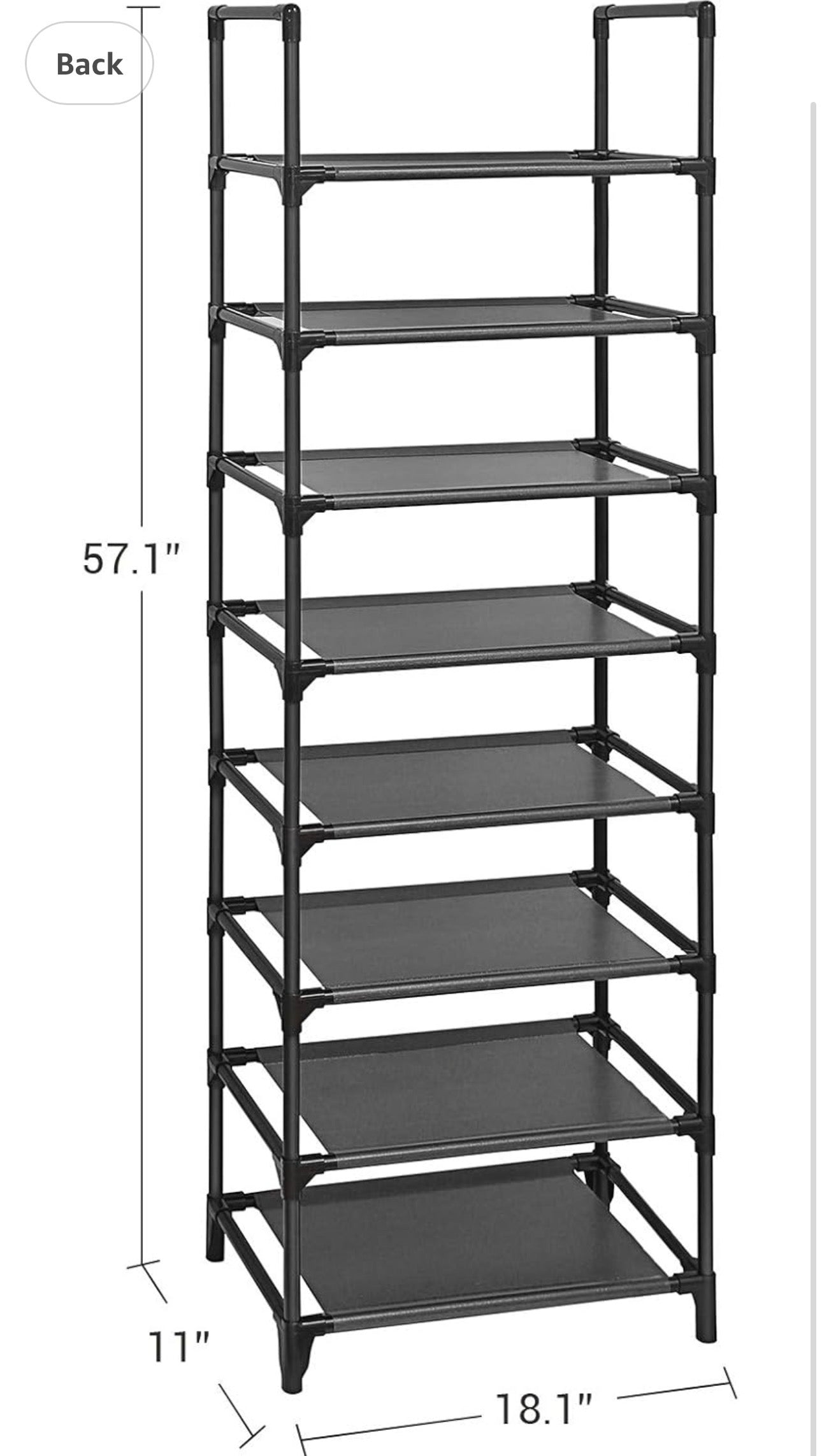 SONGMICS 8-Tier Shoe Shelf Organizer