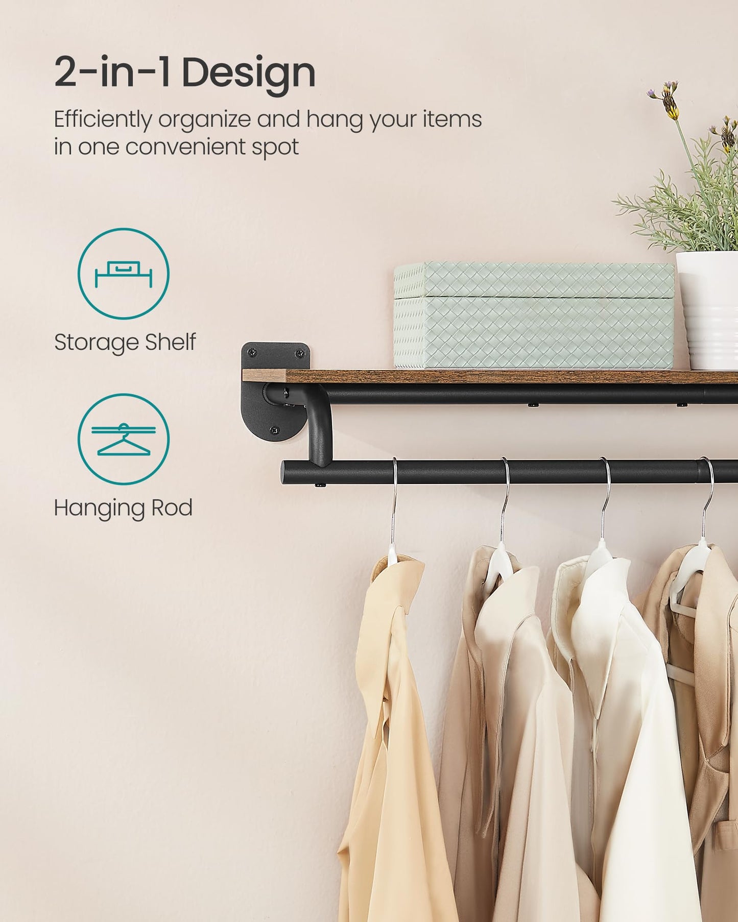Wall-Mounted Clothes Rack