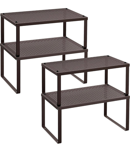 Stackable Cabinet Shelf Organizers