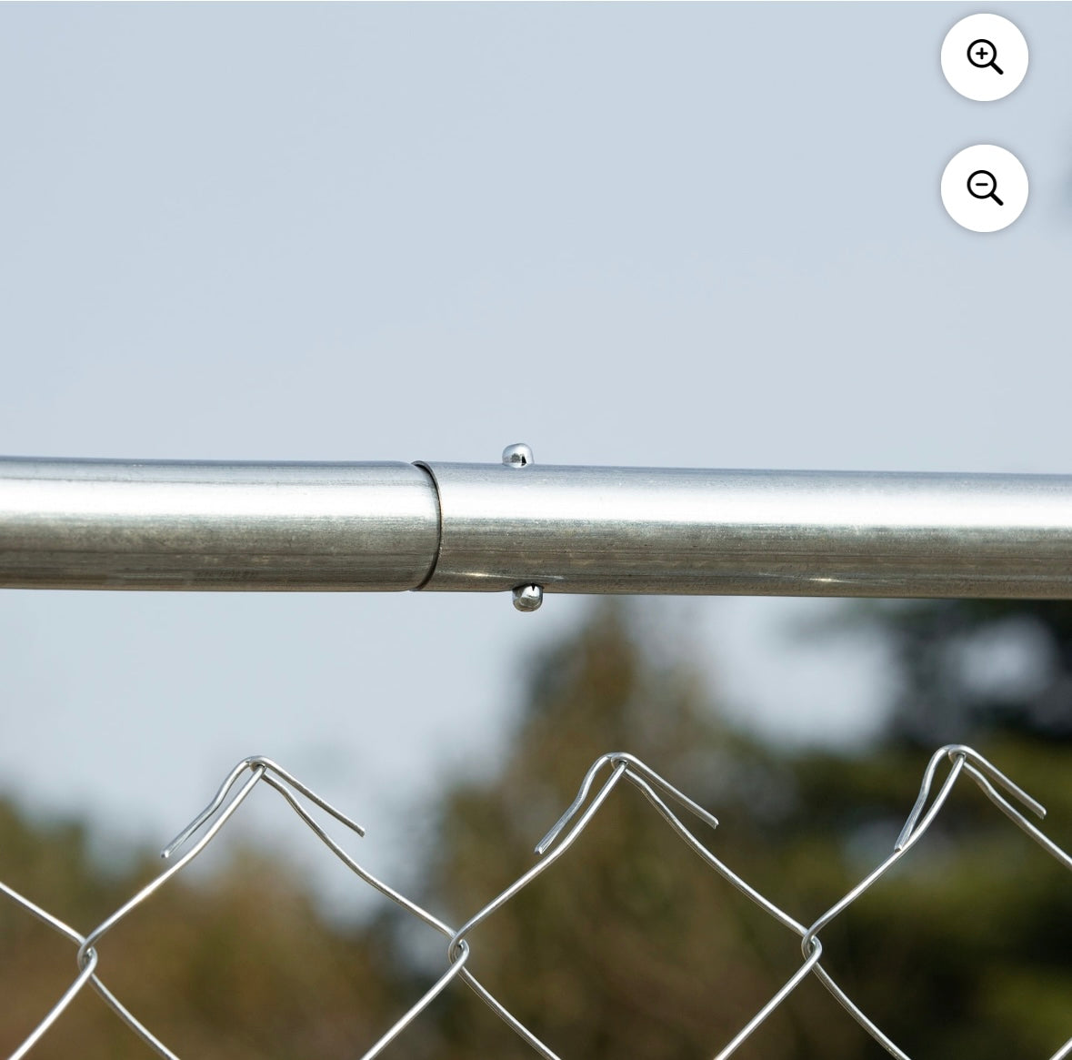 PawHut 15 × 15 ft Outdoor Dog Kennel — Heavy-Duty Chain Link Fence with Lockable Door (Galvanized Steel)