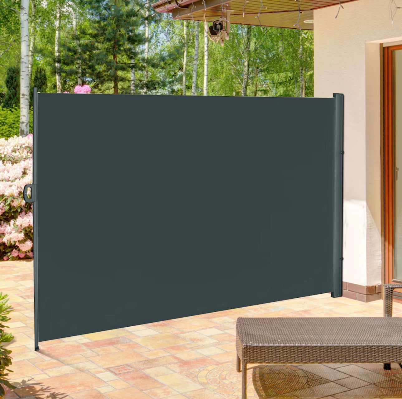 Outsunny Retractable Side Awning – Grey