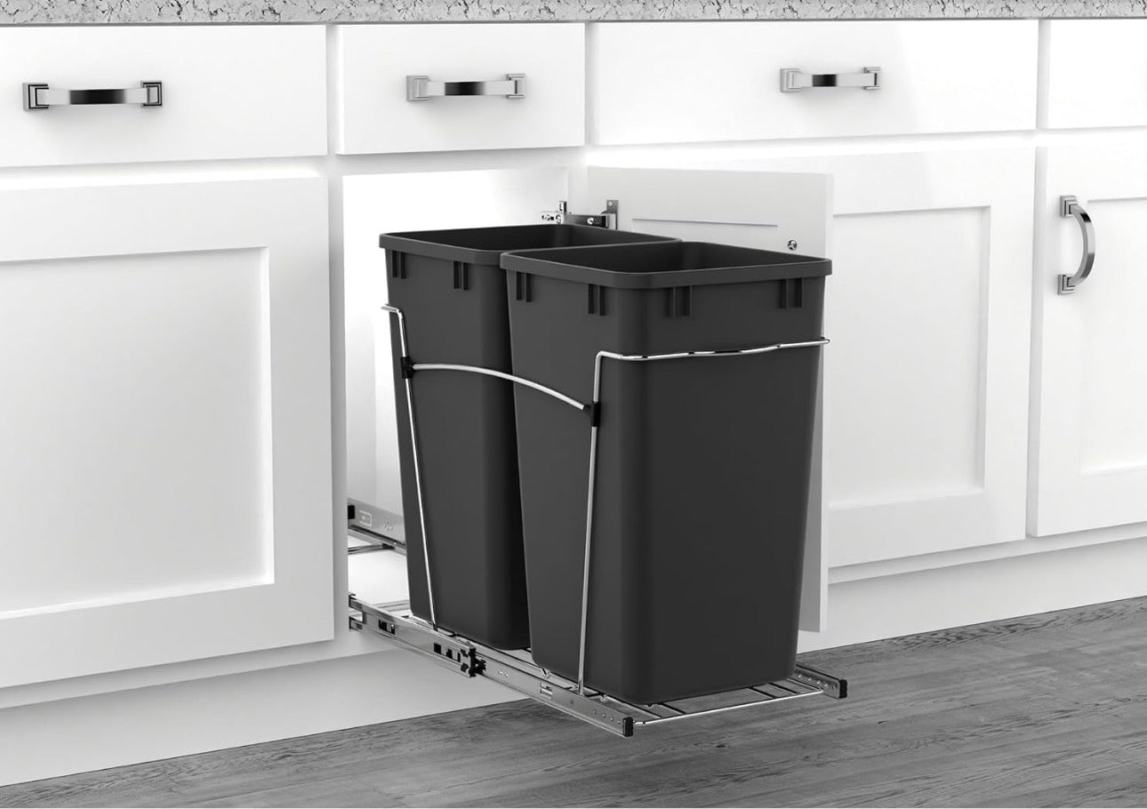 Rev-A-Shelf Double 27-Quart Pull-Out Waste Container System