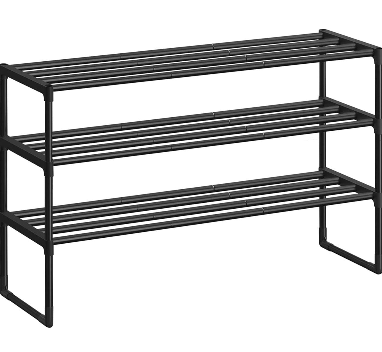 SONGMICS 3-Tier Metal Shoe Rack