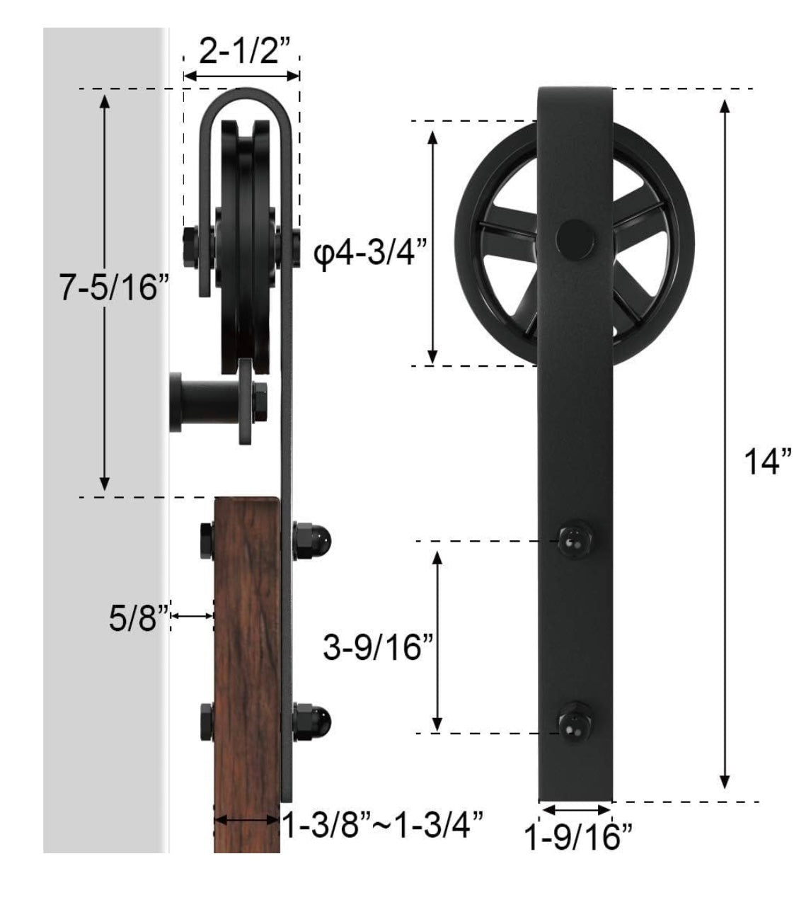 WINSOON 12FT Sliding Barn Door Hardware Kit – Open Box (Half Price!)