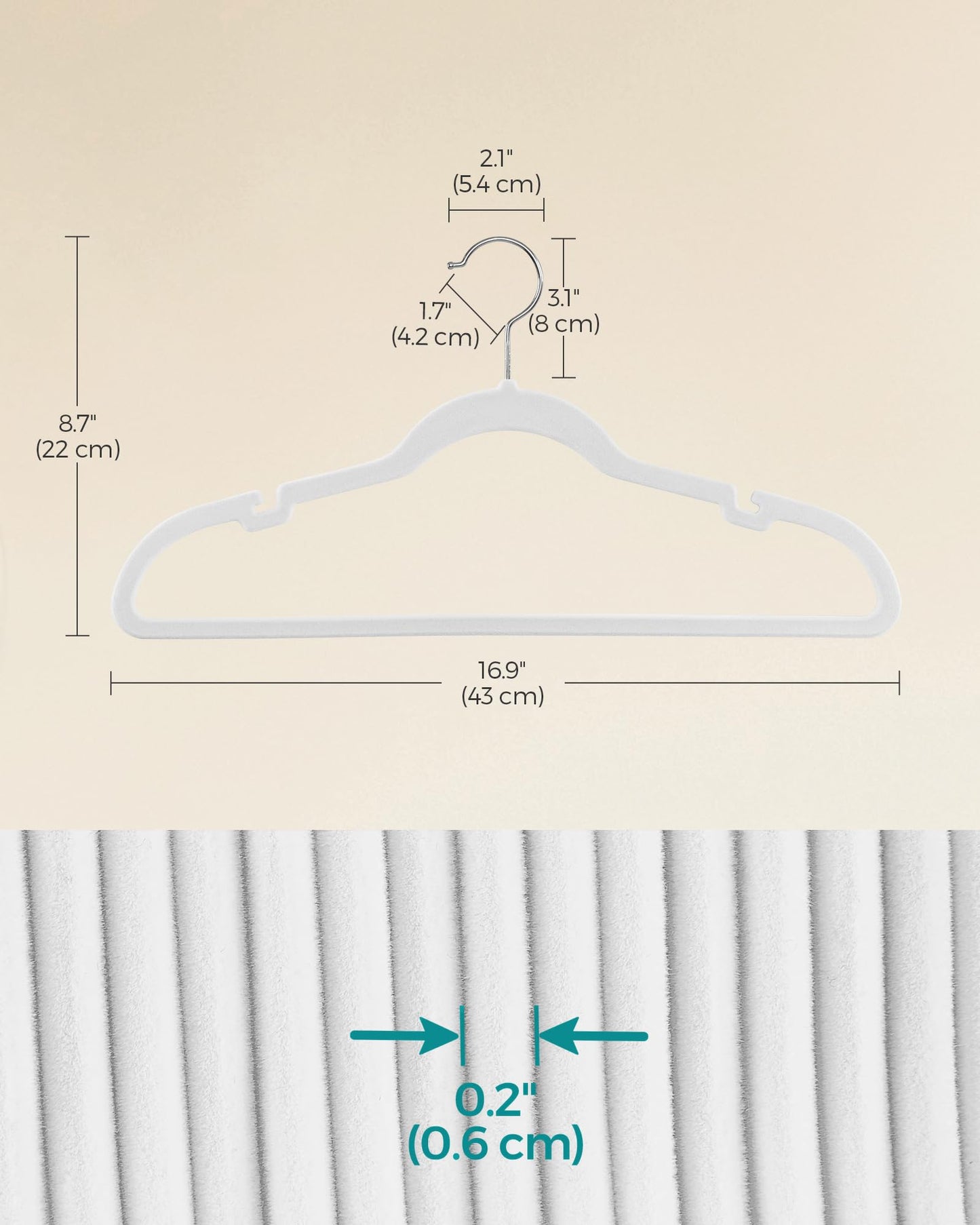 Velvet Non-Slip Clothes Hangers (50-Pack)