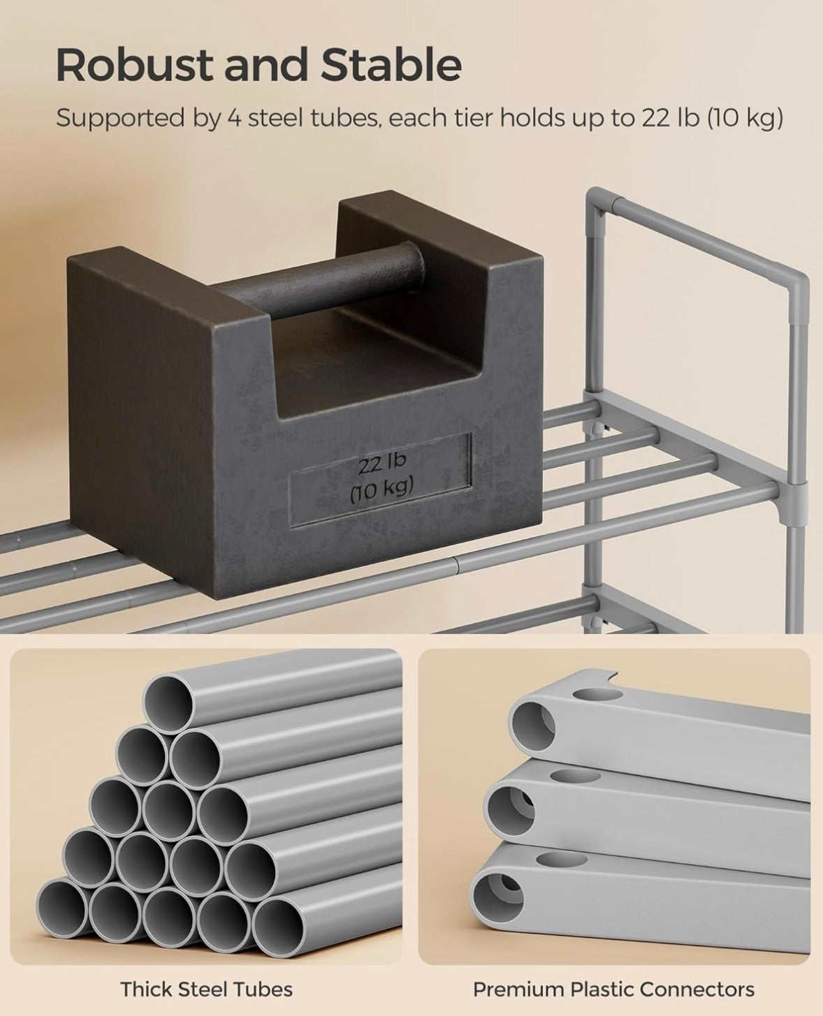 3-Tier Shoe Rack Organizer