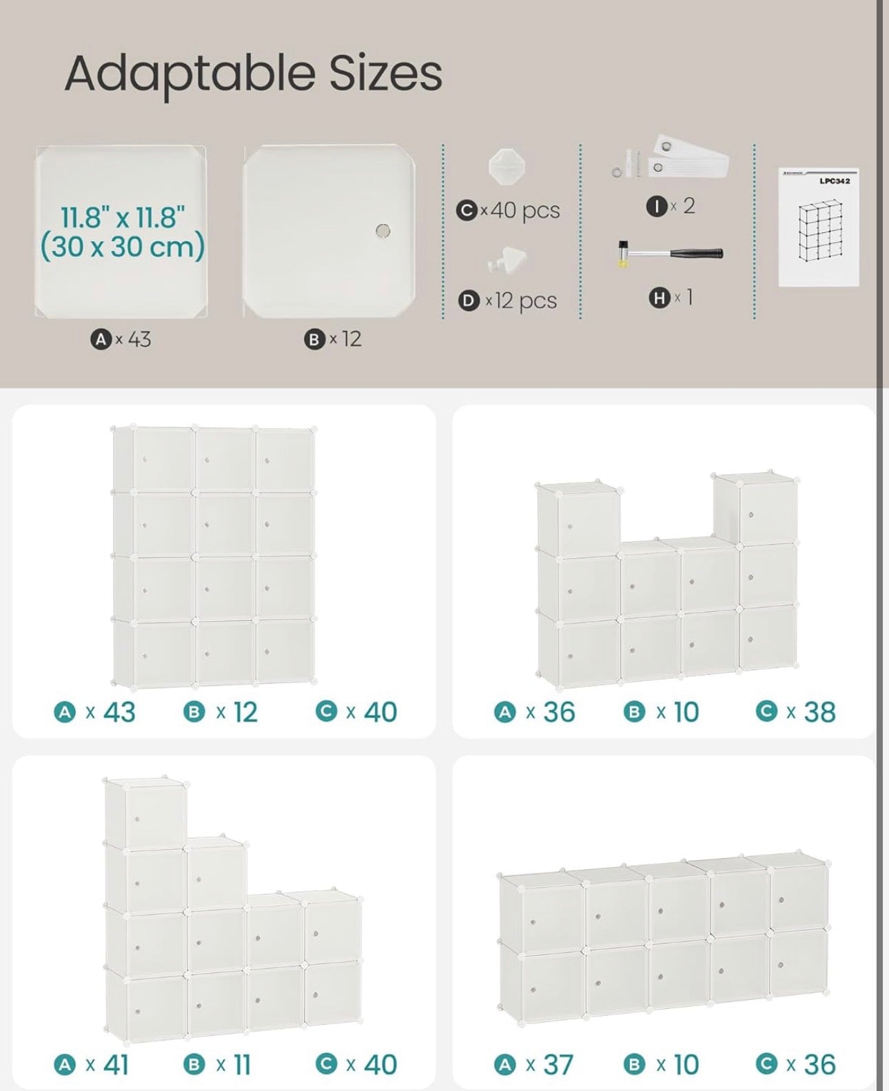 SONGMICS 9-Cube Modular Storage Organizer