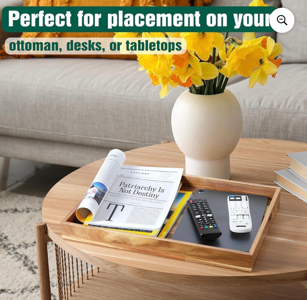 IDESIGN acacia wood serving tray