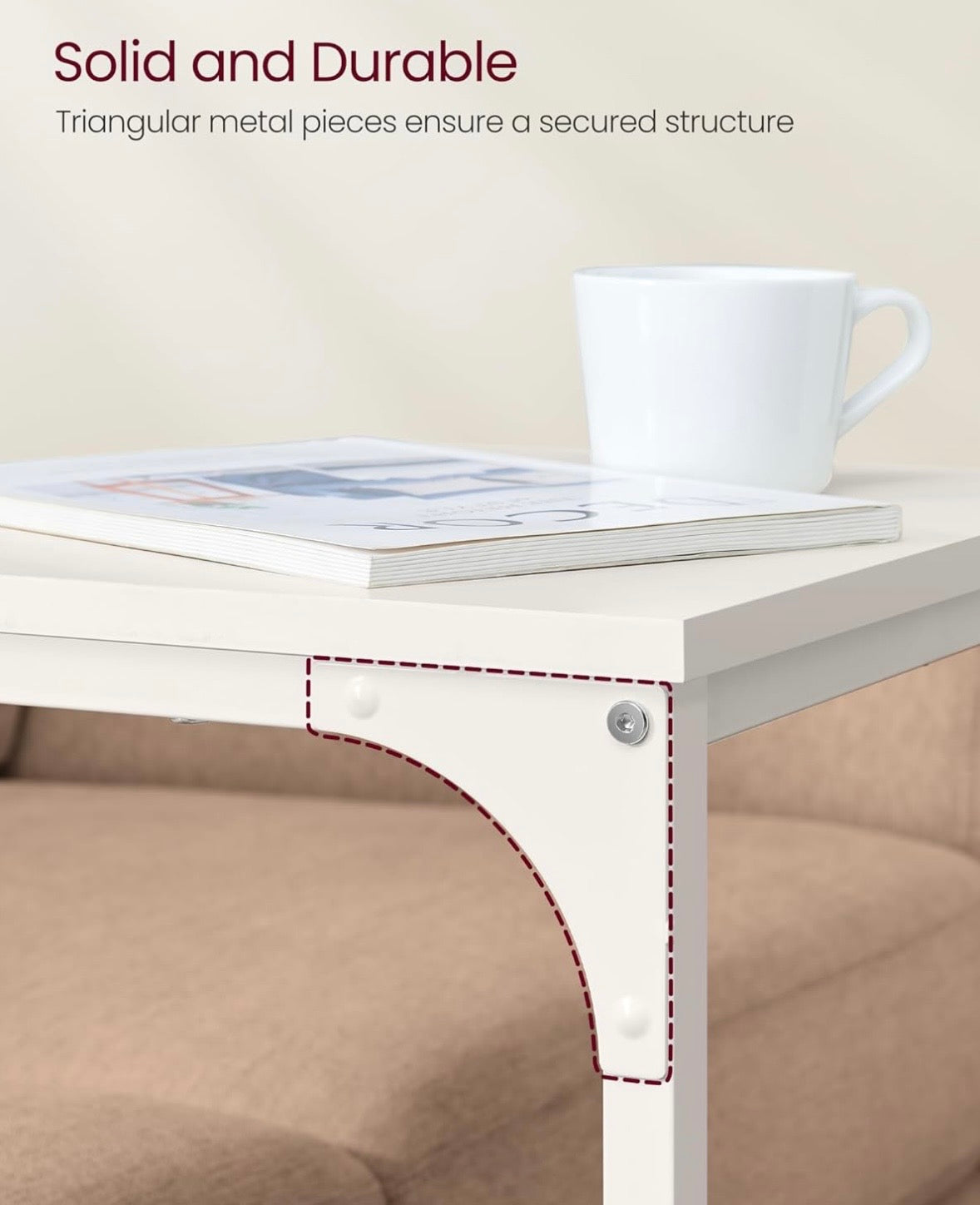 VASAGLE C-Shaped Side Table