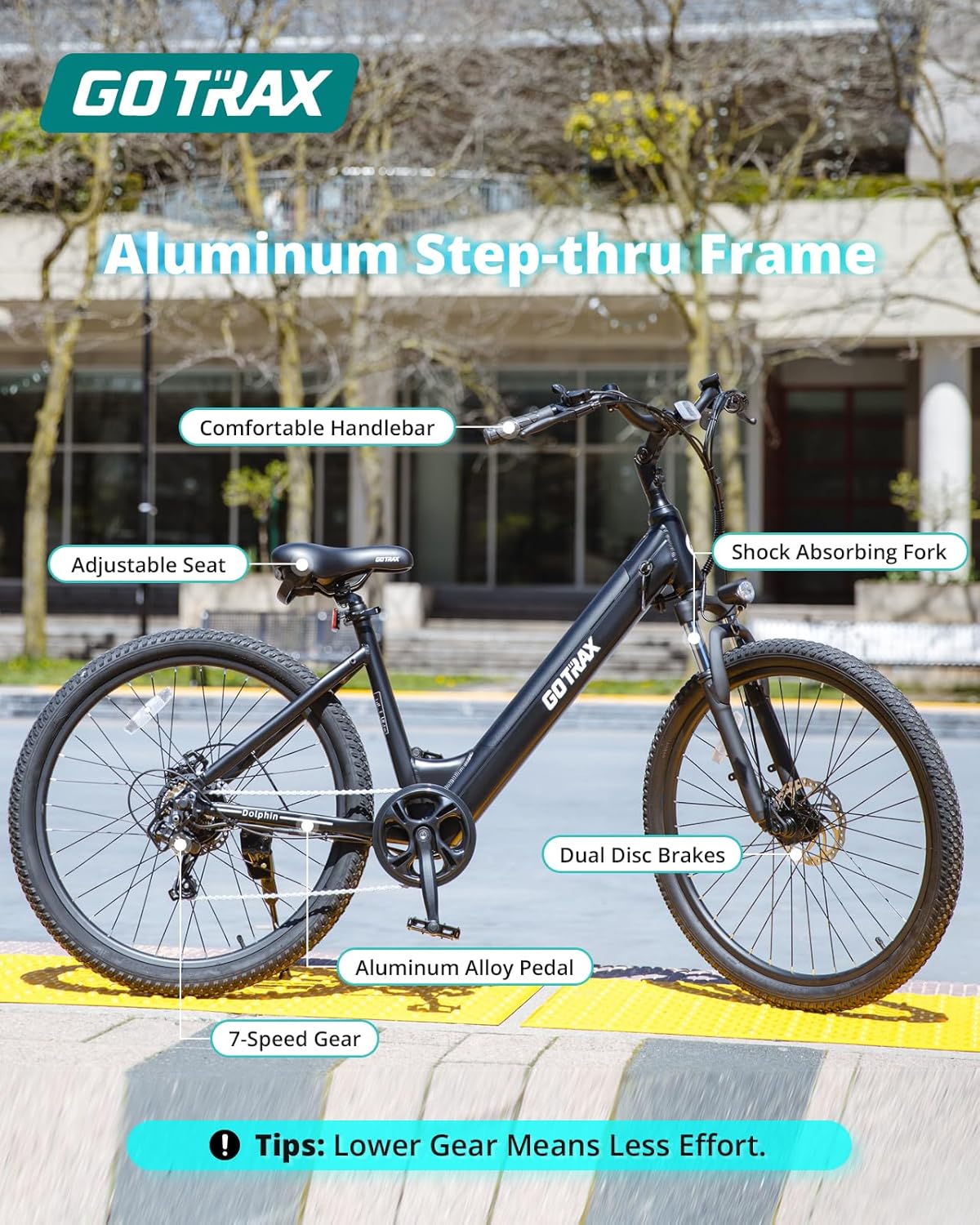 Gotrax Dolphin 26” Electric Bike – 500W