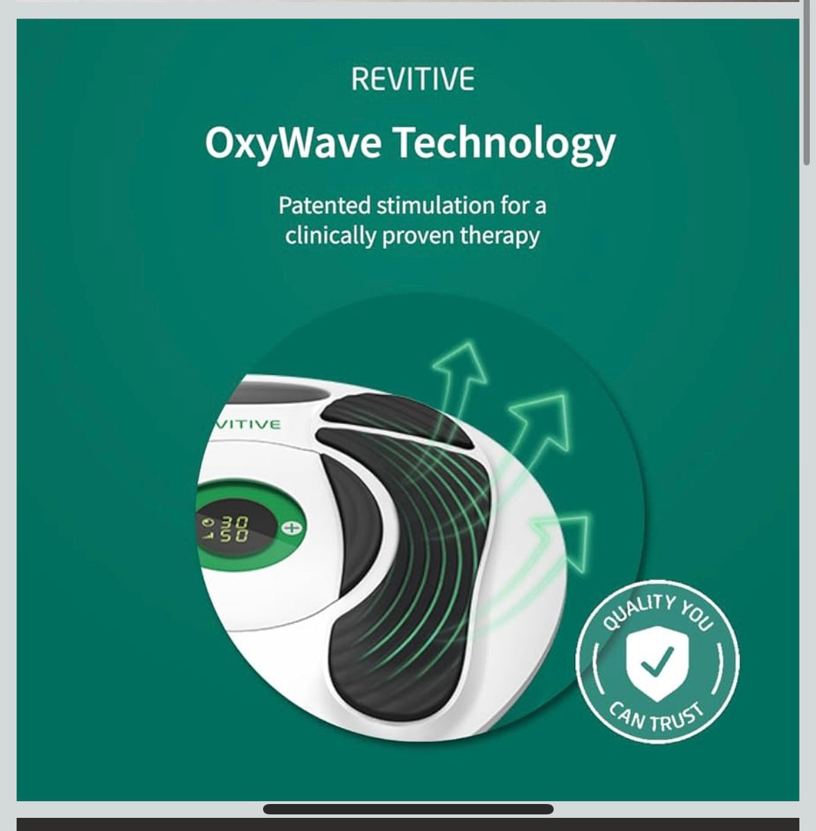 Revitive Medic Circulation Booster – Foot & Body Pain Relief Massager – New, Open Box