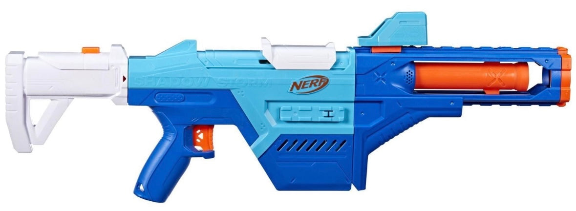🔫 Nerf N Series Shadow Storm Dart Blaster – 6-in-1 Customizable Set | 24 Elite Darts Included