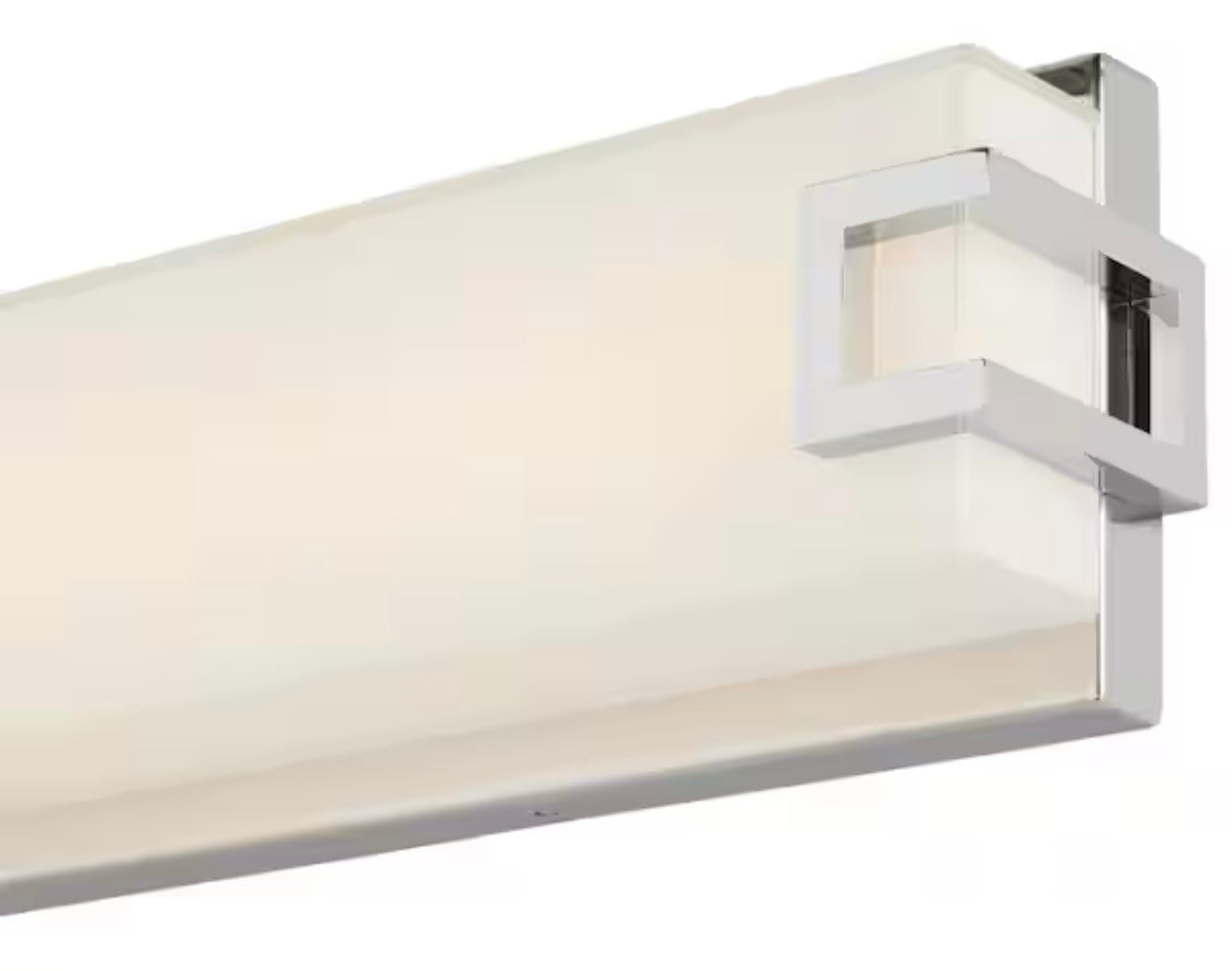 Home Decorators Collection LED Vanity Light Fixture — Modern 32W Integrated LED Bathroom Wall Light