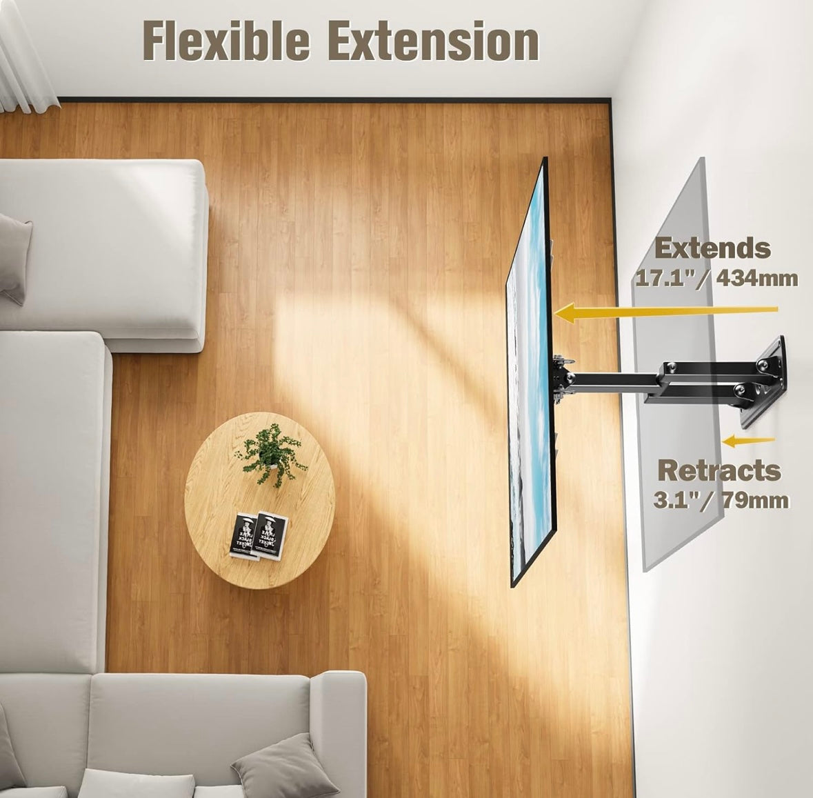 Mounting Dream Full-Motion TV Wall Mount with Articulating Arm – Fits 26–55” TVs (Now Only $25)