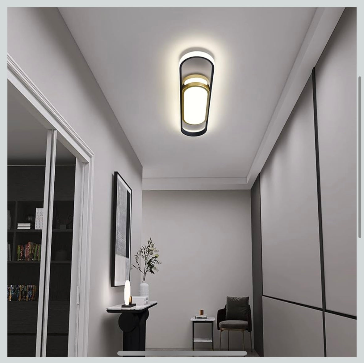 Tioolo White + Gold Modern LED Ceiling Light – 40 % Off Amazon Price!