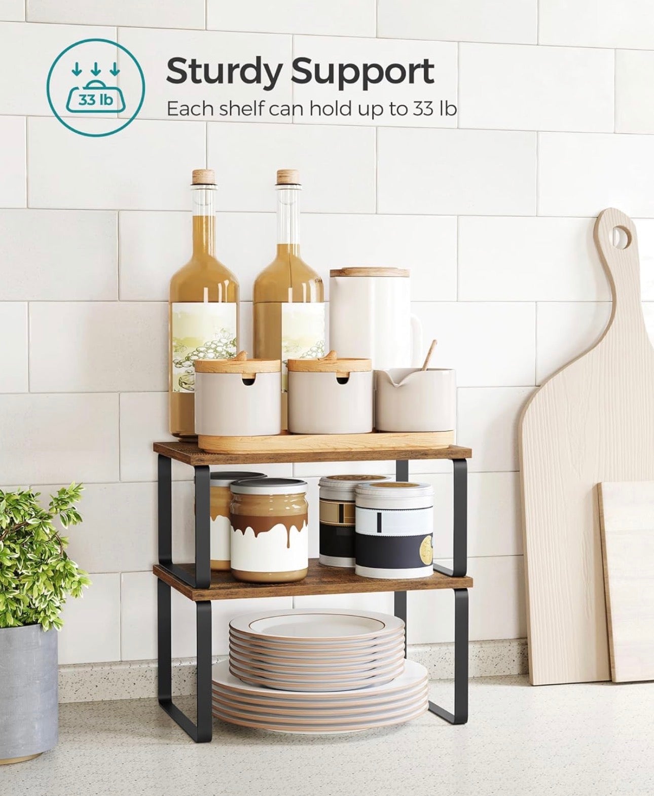 SONGMICS 2- Piece or 4-Piece Expandable Countertop Organizer