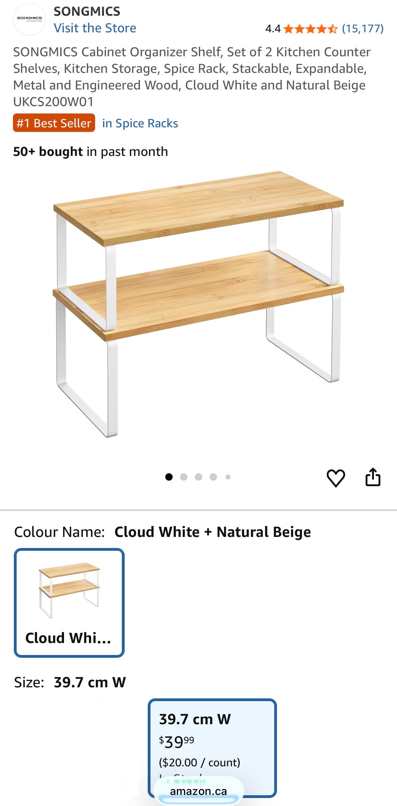 Expandable Kitchen Counter Shelf Organizer